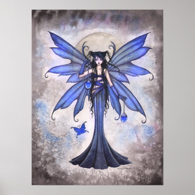 Sweet Celeste Blue Fairy Print by Molly Harrison (Front)