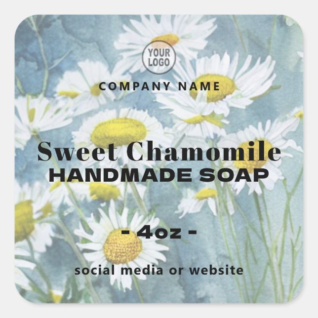 Sweet Chamomile Soap Square Sticker (Front)