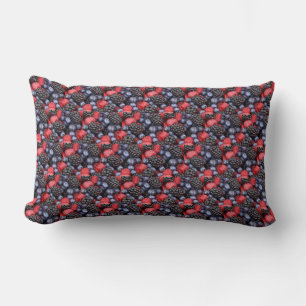 Sweet Cherries Blackberry and Blueberry Lumbar Cushion