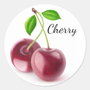 Sweet cherries classic round sticker
