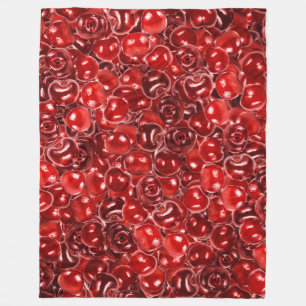 Sweet Cherries Fleece Blanket