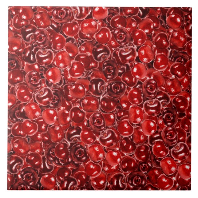 Sweet Cherries Pattern Tile (Front)