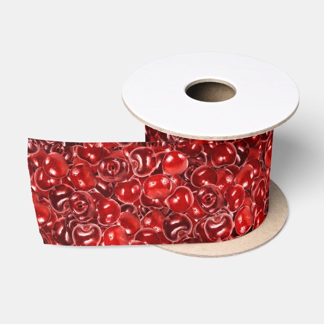 Sweet Cherries Satin Ribbon (Spool)