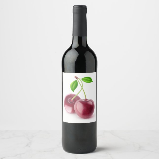 Sweet cherries wine label (Front)