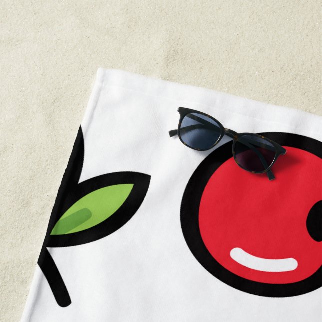 Sweet Cherry Beach Towel" Towel (In Situ)