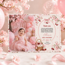 Sweet Cherry Blossom 1st Birthday girl Party