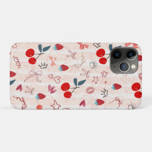 Sweet Cherry Bows and Stars Aesthetic Design Case-Mate iPhone Case