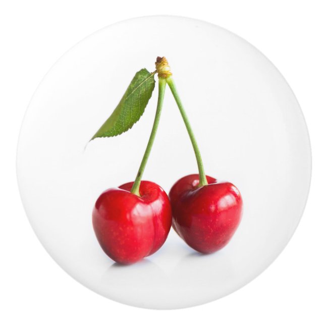 Sweet cherry ceramic knob (Front)