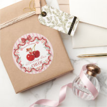 Sweet Cherry Coquette Ribbon Birthday Pink Girl
