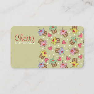 Sweet Cherry Cupcakes Bakery Dessert Profile Card