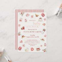 Sweet Cherry Dessert Watercolor Baby Shower