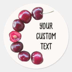 Sweet Cherry - fresh red cherries - fresh fruit Classic Round Sticker