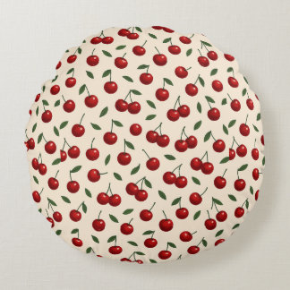 🍒✨Sweet Cherry Minimal Collectio Round Cushion