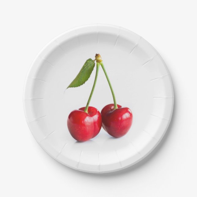 Sweet cherry paper plate (Front)