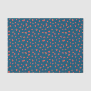 Sweet Cherry Pattern on Dark Blue Tissue Paper