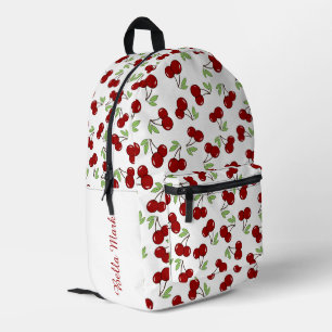 Sweet cherry pattern printed backpack
