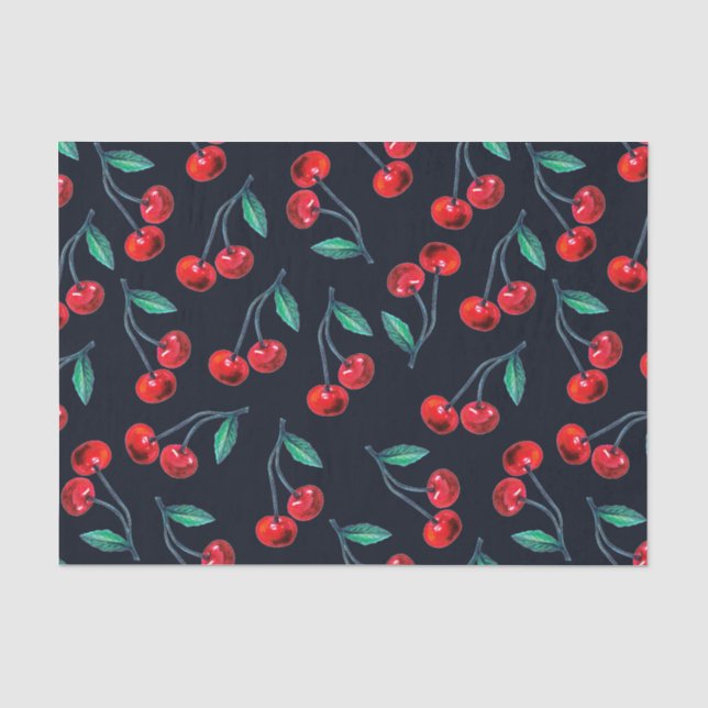 Sweet cherry pattern tissue paper (Front)