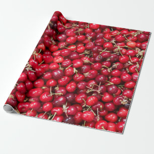 Sweet cherry pattern wrapping paper