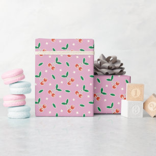 Sweet Cherry Pattern Wrapping Paper Roll