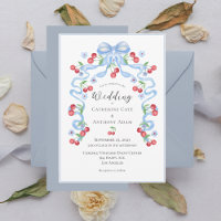 Sweet Cherry & Ribbons Watercolor Wedding