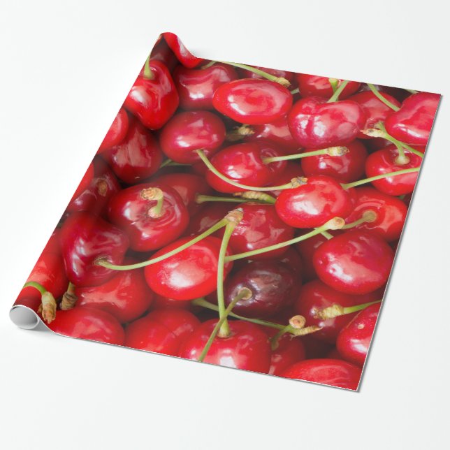 Sweet cherry wrapping paper (Unrolled)