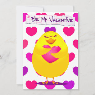 Sweet chick in love with message, invitation