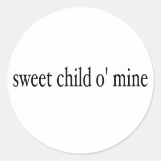 Sweet Child O Mine Classic Round Sticker