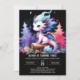 Sweet Children’s Dragon Birthday Invitation