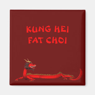 Sweet Chinese Red Dragon Magnet
