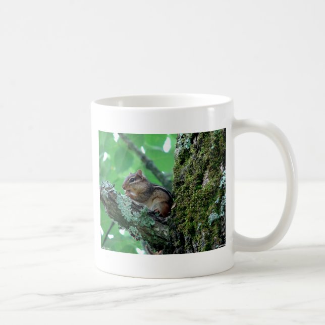 Sweet Chipmunk in a Tree Apparel and Gifts Coffee Mug (Right)