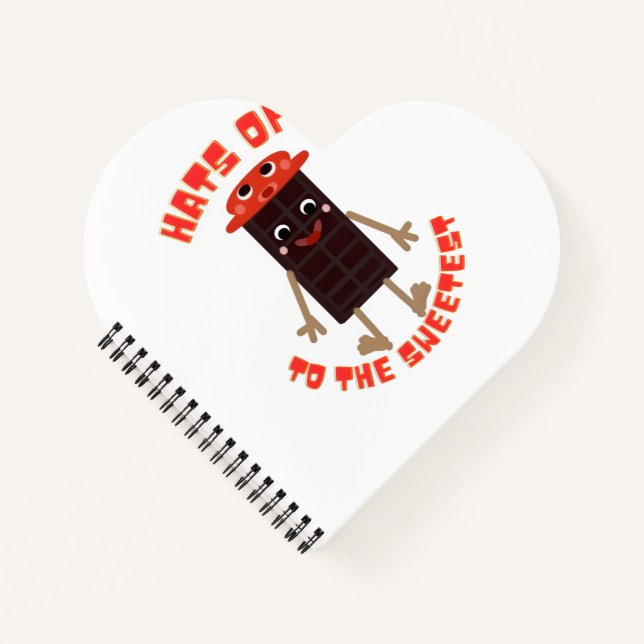 Sweet Choco-Bar Buddy: Kawaii Chocolate Bar in a R Notebook (Front)