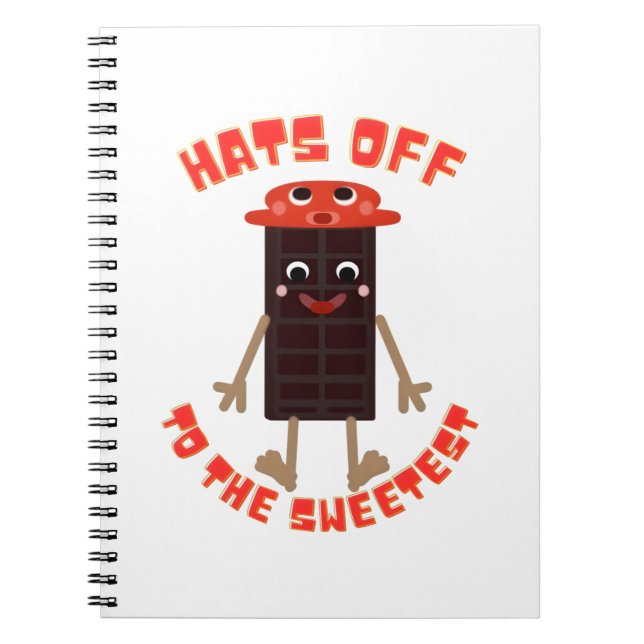 Sweet Choco-Bar Buddy: Kawaii Chocolate Bar in a R Notebook (Front)