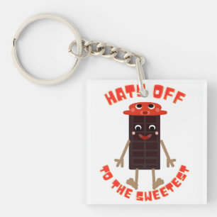 Sweet Choco-Bar Buddy: Kawaii Chocolate Bar  Key Ring