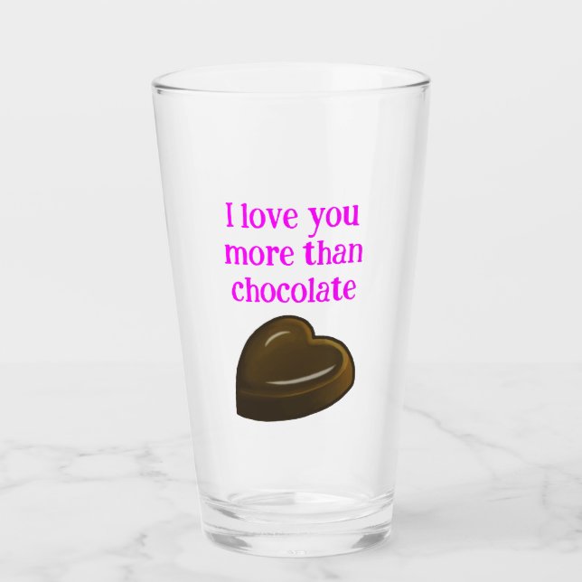 Sweet Chocolate Heart Glass (Front)