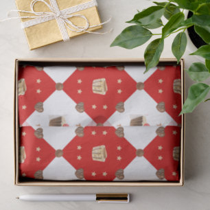 Sweet Chocolate Treats Modern Christmas Watercolor Tissue Paper