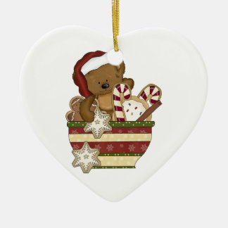 Sweet Christmas Bear Ceramic Tree Decoration