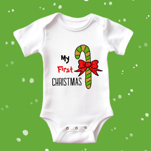 Sweet Christmas candy Baby Bodysuit