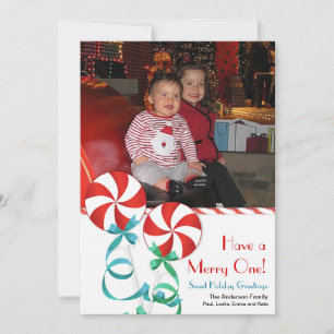 Sweet Christmas Candy Photo Card