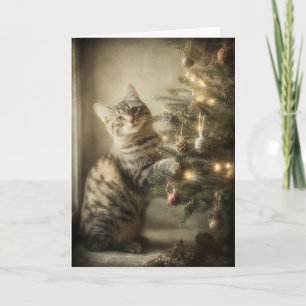 Sweet Christmas Cat Card