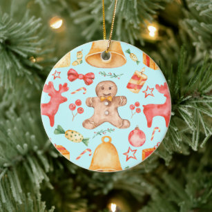 Sweet Christmas Cookies and Candies       Ceramic Tree Decoration