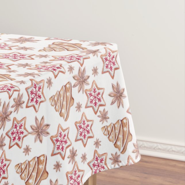 Sweet Christmas Cookies Pattern Tablecloth (In Situ)
