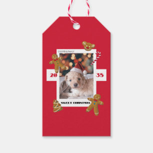 Sweet Christmas custom photo cute pet Gift Tags