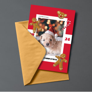 Sweet Christmas custom photo cute pet Holiday Card