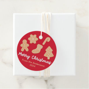 Sweet Christmas Gingerbread Cookies Favour Tags