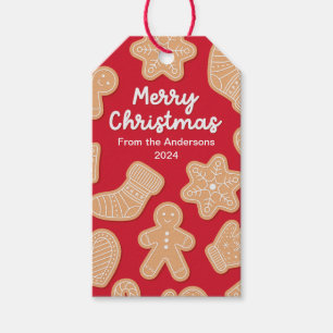 Sweet Christmas Gingerbread Cookies Gift Tags