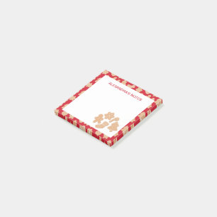 Sweet Christmas Gingerbread Cookies Pattern Post-it Notes