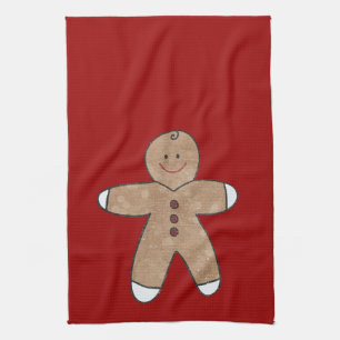 Sweet Christmas Gingerbread Cookies Tea Towel