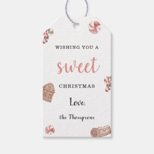 sweet Christmas holiday wishes Treats Gift Tags