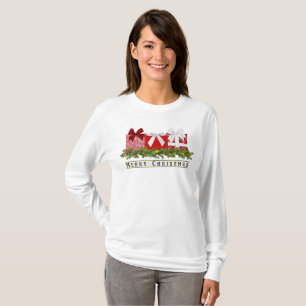 Sweet Christmas Red Plaid Gifts and Pine Needles T-Shirt