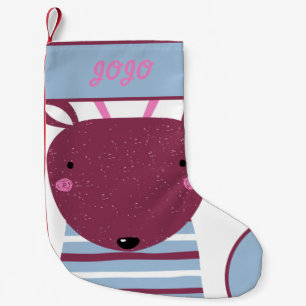 Sweet Christmas Reindeer face Small Christmas Stocking